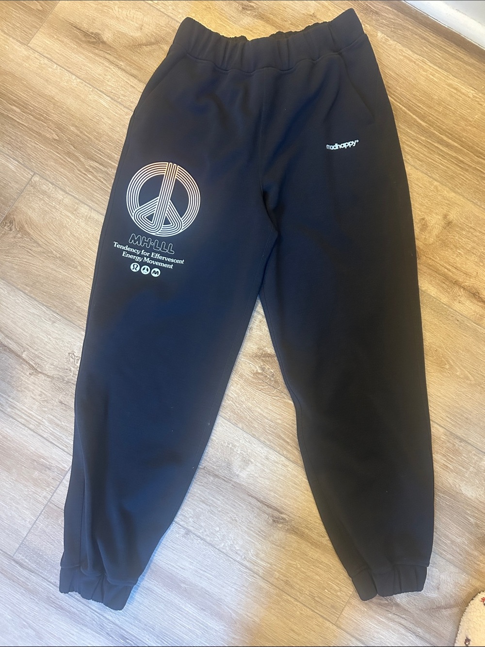Madhappy Lulu lemon collab Black Kids' Graphic Jogger Sweatpants